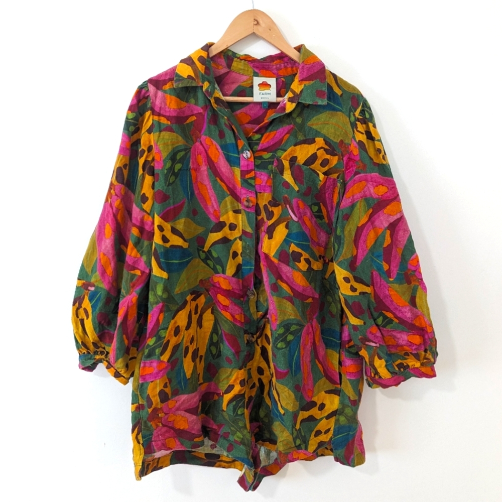COPY - Size US L, Farm Rio, multi-colored patterned women's romper